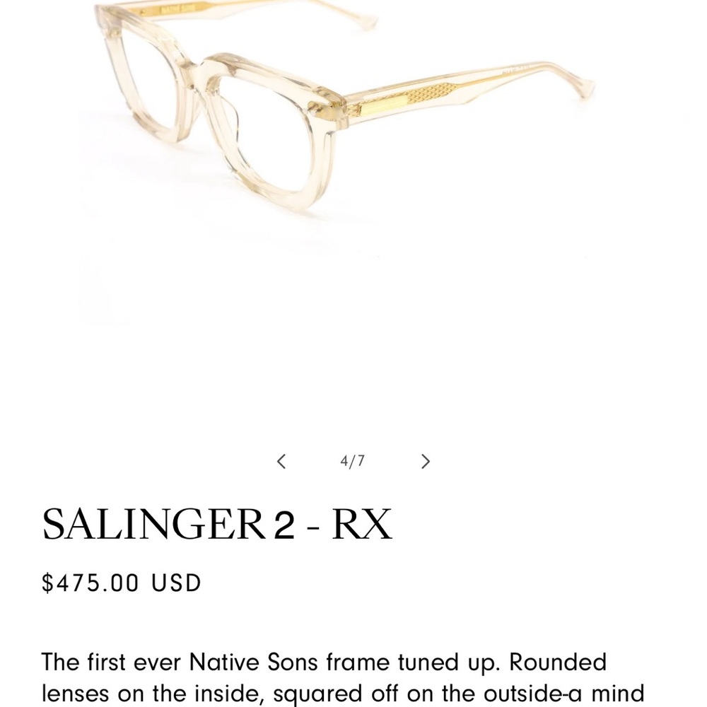 2 RX Glasses - Elegant Cream Frames